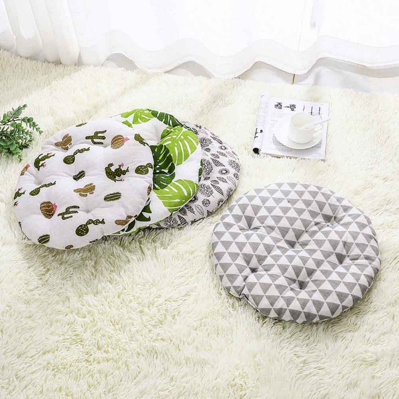 Cotton & Lien Cushion Για Καρέκλα Γραφείου Στρογγυλό Μαξιλάρι Που Διατηρεί Ζεστό Παχύ Για Χειμερινή Χρήση Δαπέδου Τατάμι