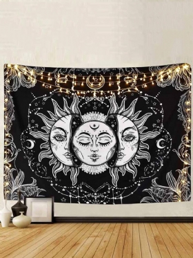 Διακοσμητικό Κάλυμμα Κρεβατιού Bohemian Tapestry Moon And Sun