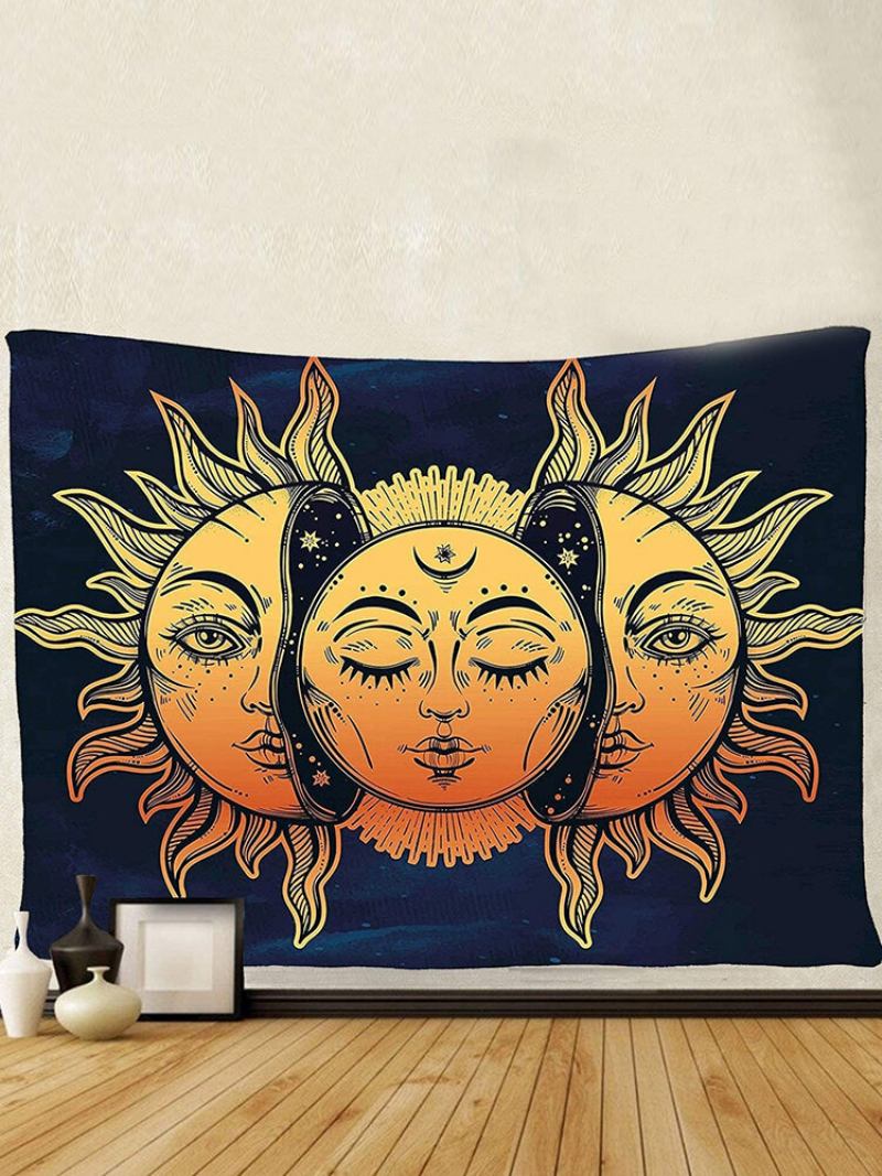 Διακοσμητικό Κάλυμμα Κρεβατιού Bohemian Tapestry Moon And Sun