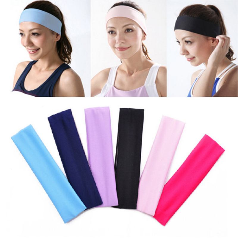 Elastic Ladys Plain Headband Towel Yoga Sport Wash Face Bath Snood 6 Χρώματα