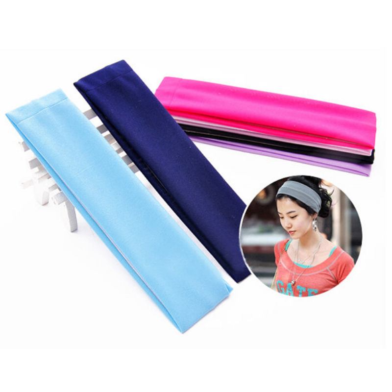 Elastic Ladys Plain Headband Towel Yoga Sport Wash Face Bath Snood 6 Χρώματα