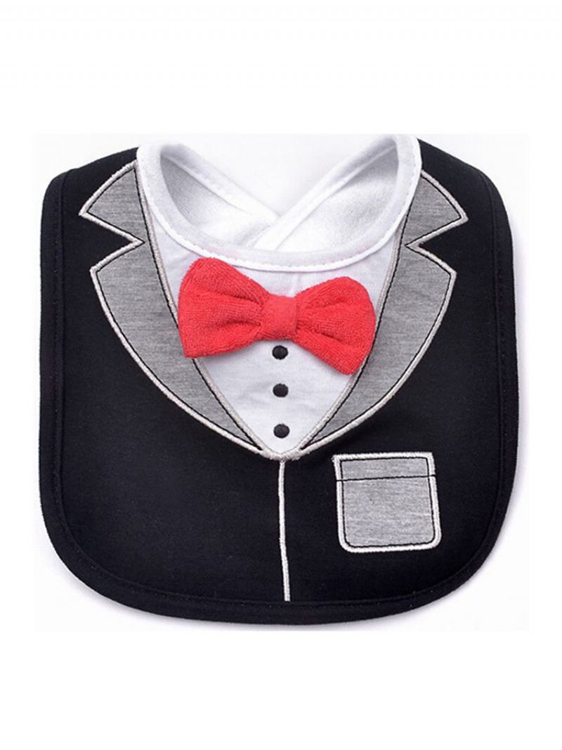 Fashion Gentleman Baby Bibs Τρεις Κόκκινο Παπιγιόν Φόρεμα Σε Σχήμα Saliva Πετσέτα Αδιάβροχη