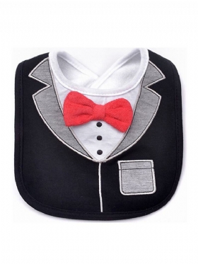 Fashion Gentleman Baby Bibs Τρεις Κόκκινο Παπιγιόν Φόρεμα Σε Σχήμα Saliva Πετσέτα Αδιάβροχη