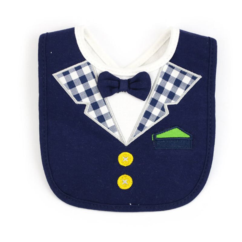 Fashion Gentleman Baby Bibs Τρεις Κόκκινο Παπιγιόν Φόρεμα Σε Σχήμα Saliva Πετσέτα Αδιάβροχη