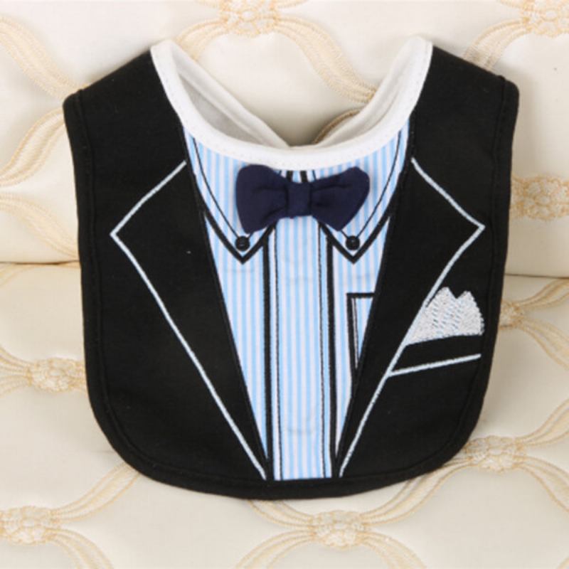 Fashion Gentleman Baby Bibs Τρεις Κόκκινο Παπιγιόν Φόρεμα Σε Σχήμα Saliva Πετσέτα Αδιάβροχη