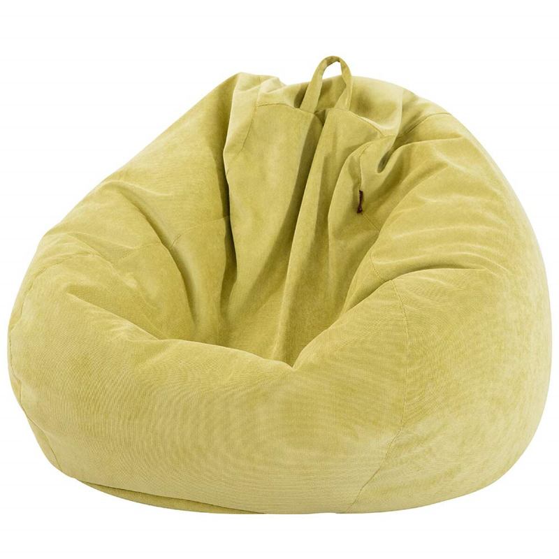 Καλύμματα Καρέκλας 70x80cm Pinstripe Yellow Bean Bag Σπιτιού Σαλόνι Εσωτερικού Χώρου Τσάντας Big