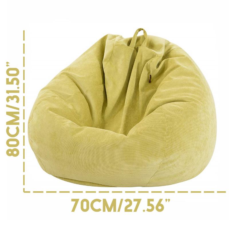 Καλύμματα Καρέκλας 70x80cm Pinstripe Yellow Bean Bag Σπιτιού Σαλόνι Εσωτερικού Χώρου Τσάντας Big