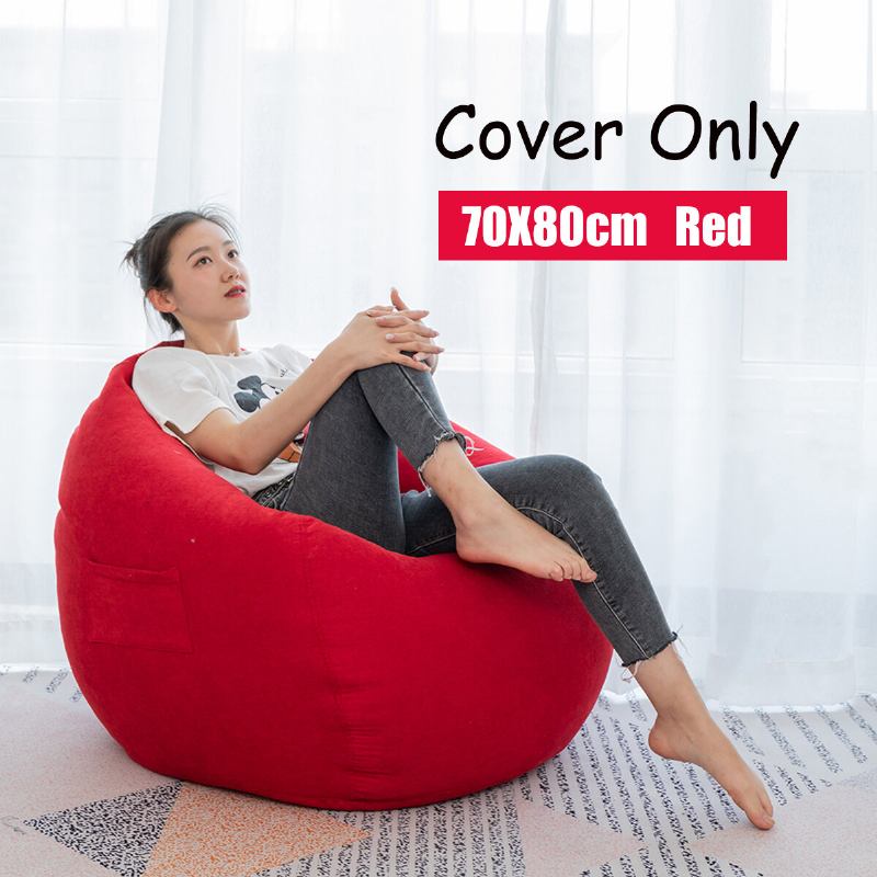 Καλύμματα Καρέκλας 70x80cm Velvet Bean Bag Με Pocket Yellow Bag Καρέκλα Για Παιδικό Σαλόνι Σπίτι