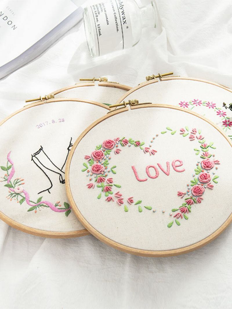 Lover Heart Printed Diy European Ebroidery Kit Χειροποίητο Πακέτο Ραπτικής Με Κεντήματα Για Αρχάριους