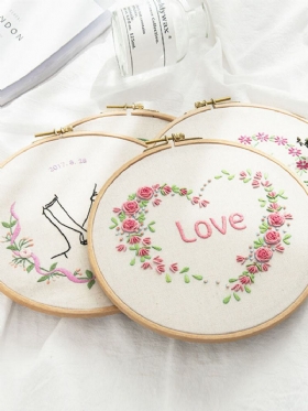 Lover Heart Printed Diy European Ebroidery Kit Χειροποίητο Πακέτο Ραπτικής Με Κεντήματα Για Αρχάριους