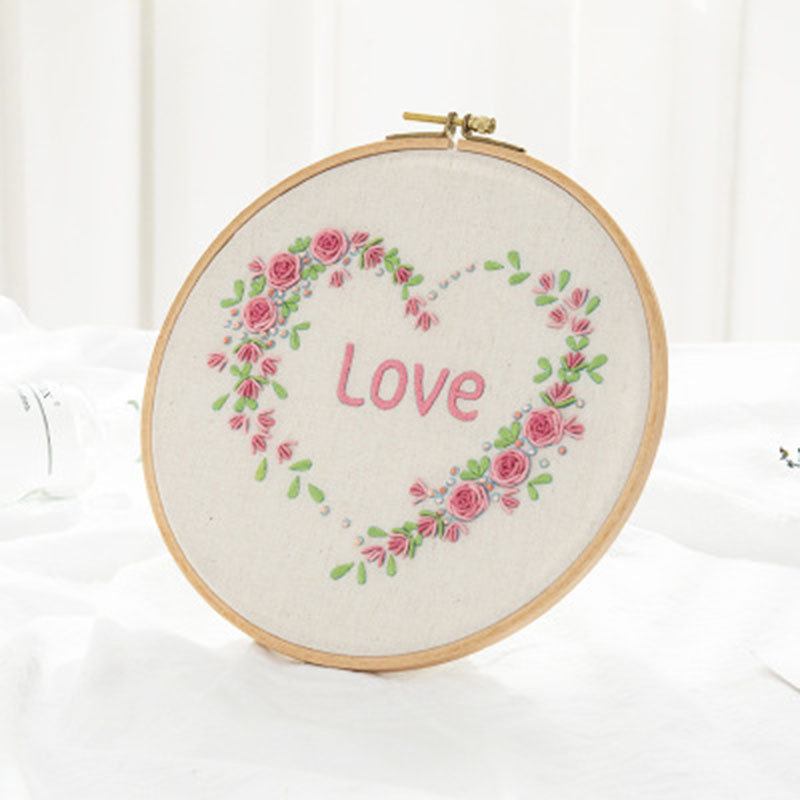 Lover Heart Printed Diy European Ebroidery Kit Χειροποίητο Πακέτο Ραπτικής Με Κεντήματα Για Αρχάριους