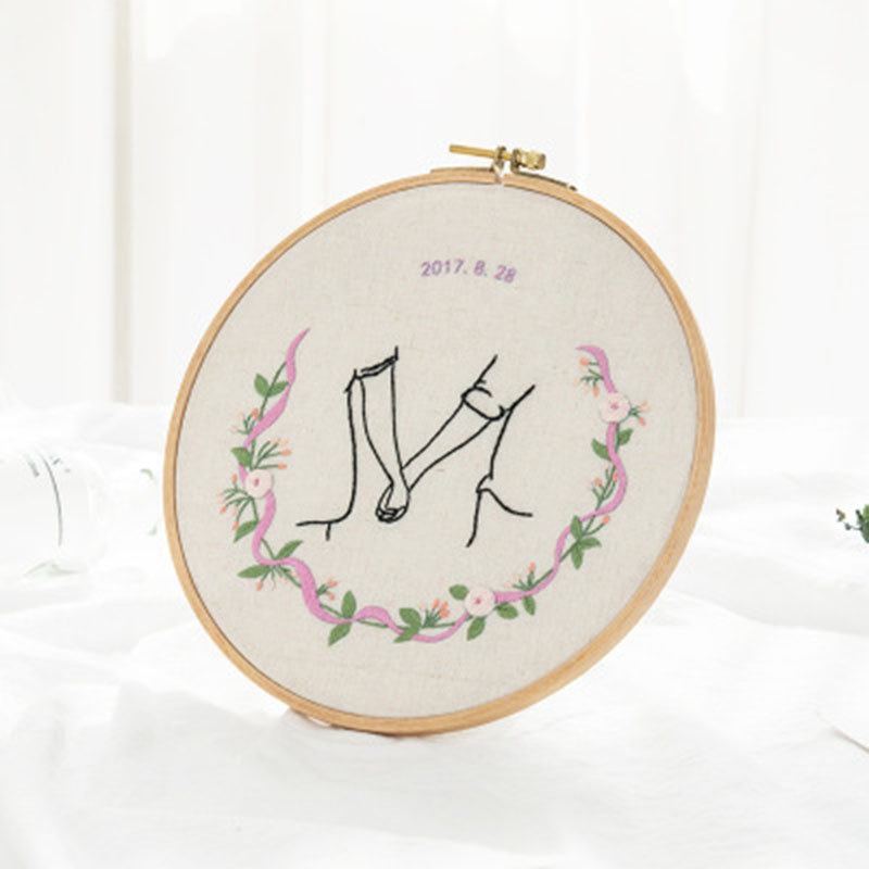 Lover Heart Printed Diy European Ebroidery Kit Χειροποίητο Πακέτο Ραπτικής Με Κεντήματα Για Αρχάριους