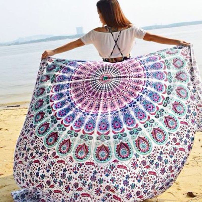 Πετσέτα Γιόγκα Παραλίας 59 X 83 Ίντσες Bohemian Style Thin Chiffon Beach Ταπετσαρία Μάνταλα Ορθογώνιο Σεντόνι