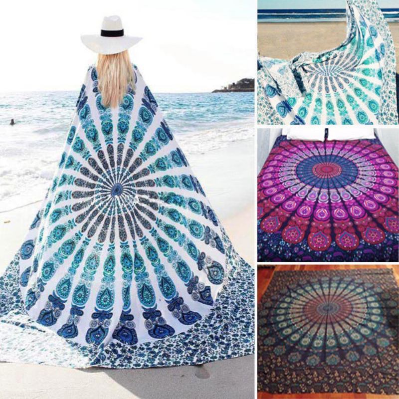 Πετσέτα Γιόγκα Παραλίας 59 X 83 Ίντσες Bohemian Style Thin Chiffon Beach Ταπετσαρία Μάνταλα Ορθογώνιο Σεντόνι