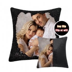 Sequin Magic Pillow Creative Flash Home Gift Υποστήριξη Προσαρμοσμένων Εικόνων 16 Ιντσών Χωρίς Πυρήνα Μαξιλαριού