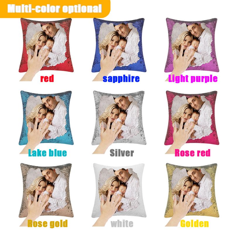 Sequin Magic Pillow Creative Flash Home Gift Υποστήριξη Προσαρμοσμένων Εικόνων 16 Ιντσών Χωρίς Πυρήνα Μαξιλαριού