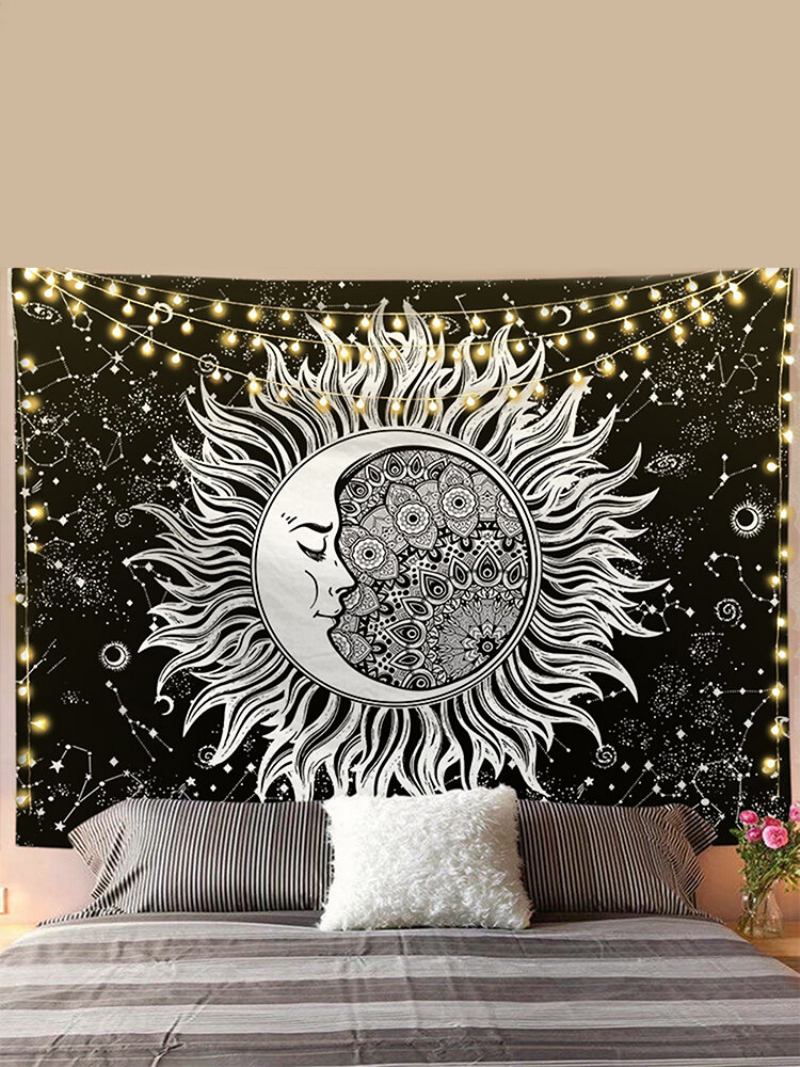 Sun Moon Mandala Ταπετσαρία Με Μοτίβο Ταπετσαρίες Τοίχου Διακόσμηση Σαλονιού Κρεβατοκάμαρας