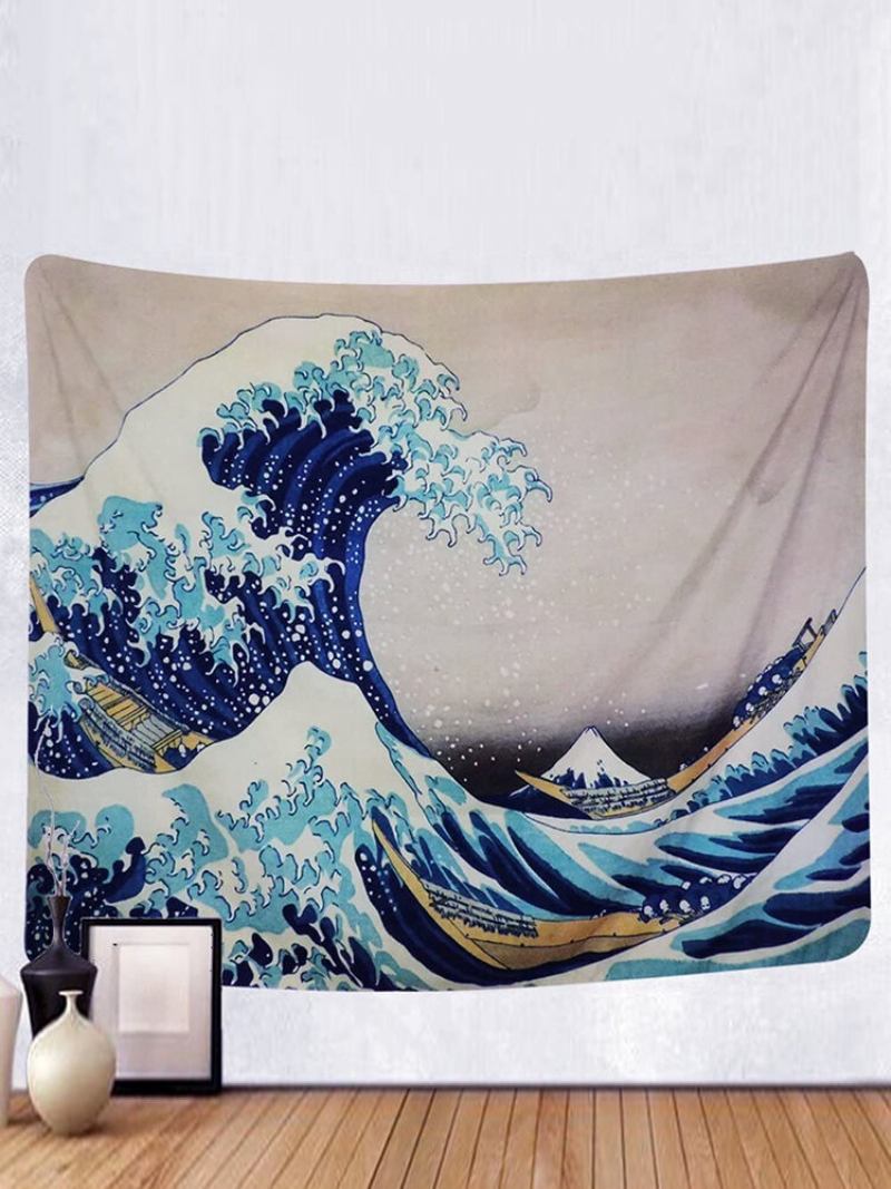 Tapestry Wall Hanging Big Wave Kanagawa Art Φυσική Διακόσμηση Σπίτι Σαλόνι Υπνοδωμάτιο Κοιτώνα