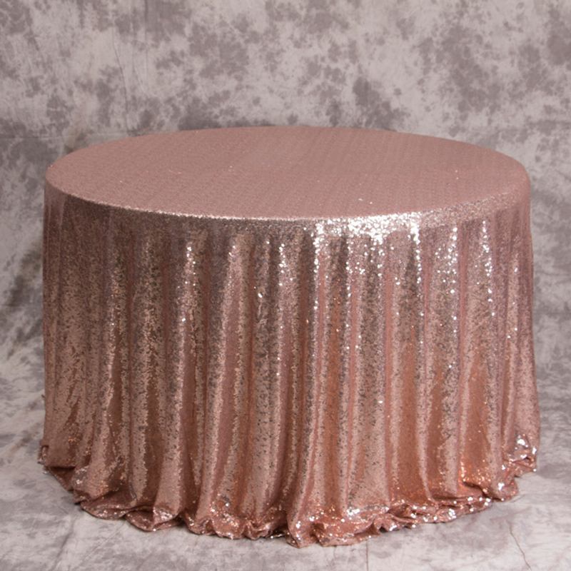 Τραπεζοπανάκι 12x120 Ίντσες Sparkly Rose Gold Shine Παγιέτες Διακόσμηση Δείπνου Γάμου