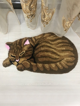 Χαλί Into The Door Cute Cat Πατάκι Κουζίνας Δώρο Μοκέτα Κρεβατοκάμαρας Creative Δαπέδου