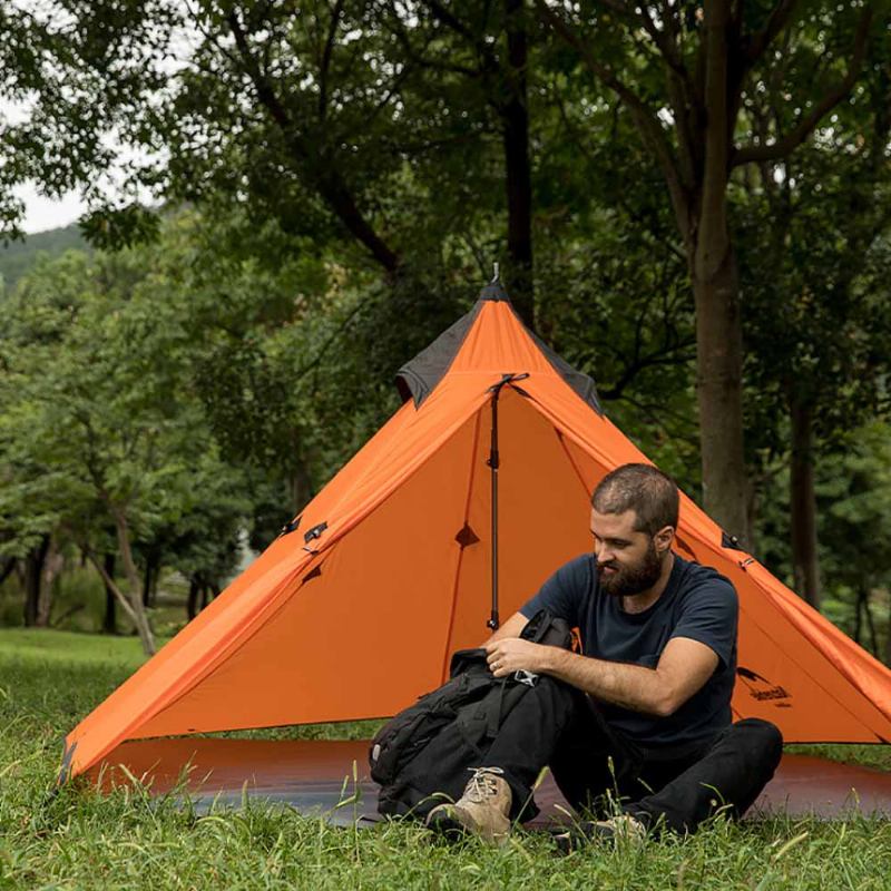 Naturehike Αντιβροχή Σκηνή Κάμπινγκ Υπερελαφριά Υπαίθρια Ουρανού Διπλού Στρώματος Silica Single Tower