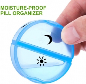 2023 Mini Portable One Week Morning And Evening Pill Box Πλαστικό Κουτί Χαπιών 14 Διαμερισμάτων