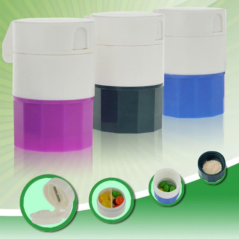 3 Σε 1 Pill Cutter Crusher And Storage Multifunction Splitter Powder Organizer Για Καθημερινή Ή Ταξιδιωτική Χρήση