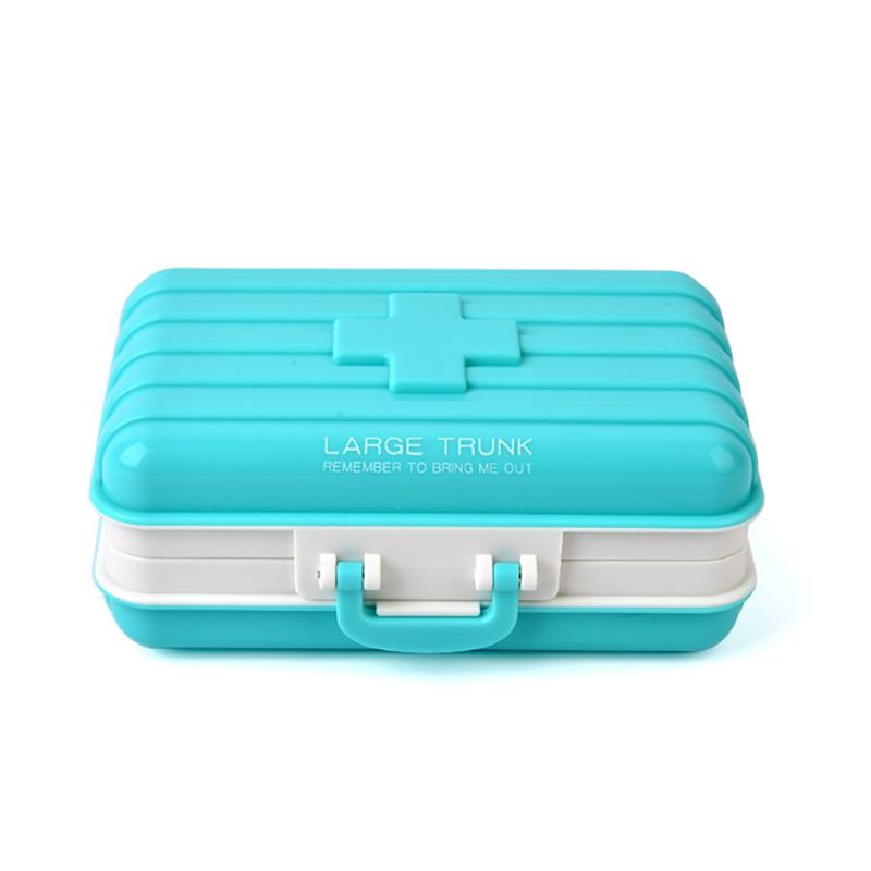 Creative Luggage Modeling Mini Pill Case Jewelry Storage Box 6 Θέσεων Πολυλειτουργικός Οργανωτής Για Γυναίκες