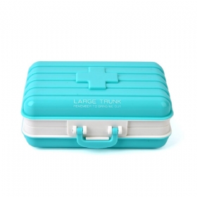 Creative Luggage Modeling Mini Pill Case Jewelry Storage Box 6 Θέσεων Πολυλειτουργικός Οργανωτής Για Γυναίκες