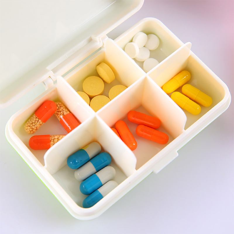 Creative Luggage Modeling Mini Pill Case Jewelry Storage Box 6 Θέσεων Πολυλειτουργικός Οργανωτής Για Γυναίκες