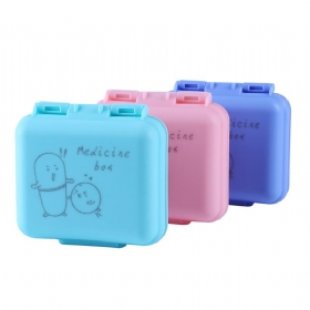 Cute Pill Box Portable 7 Compartments Medicine Vitamin Plastic Organizer Δωρεάν Bpa Για Παιδιά Ηλικιωμένους