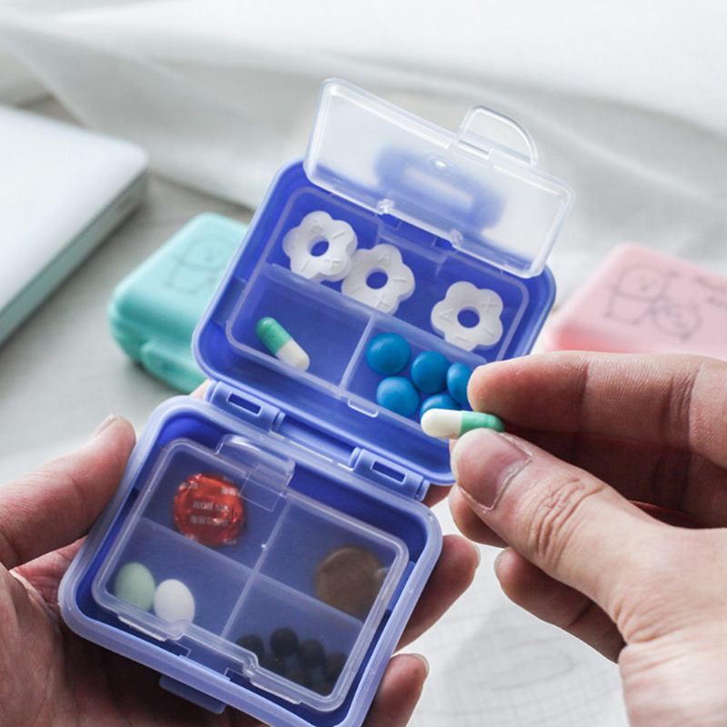 Cute Pill Box Portable 7 Compartments Medicine Vitamin Plastic Organizer Δωρεάν Bpa Για Παιδιά Ηλικιωμένους