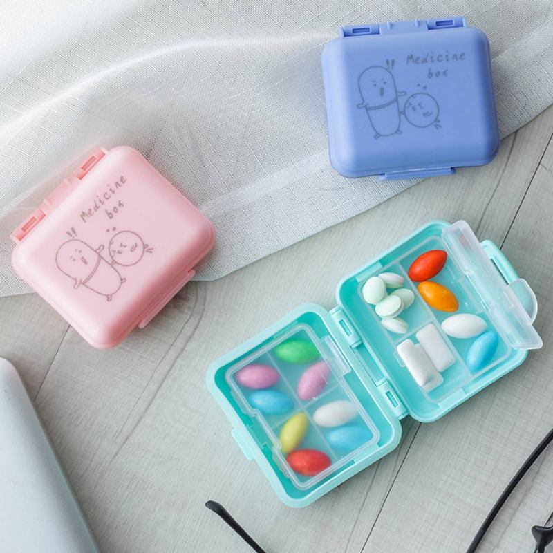 Cute Pill Box Portable 7 Compartments Medicine Vitamin Plastic Organizer Δωρεάν Bpa Για Παιδιά Ηλικιωμένους