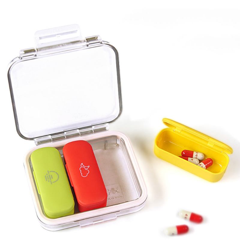 Daily Pill Organizer 3 Φορές Την Ημέρα Με 3 Αφαιρούμενα Εσωτερικά Κουτιά Αποθήκευσης Δισκίων Σιλικόνης