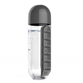 Δημιουργικό Φορητό Άοσμο Μπουκάλι Νερού Με Αποσπώμενη Θήκη Για Χάπι Κουτί Δύο Σε Ένα Σφραγισμένο Πλαστικό Πόσιμου
