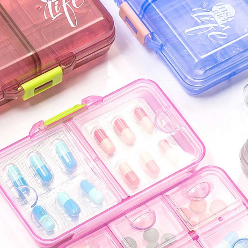 Εβδομαδιαίο Pocket Pill Organizer Βιταμίνες Pills Holder Dispenser Travel Planner Δοχείο Φαρμάκων Για Επαγγελματικό Ταξίδι