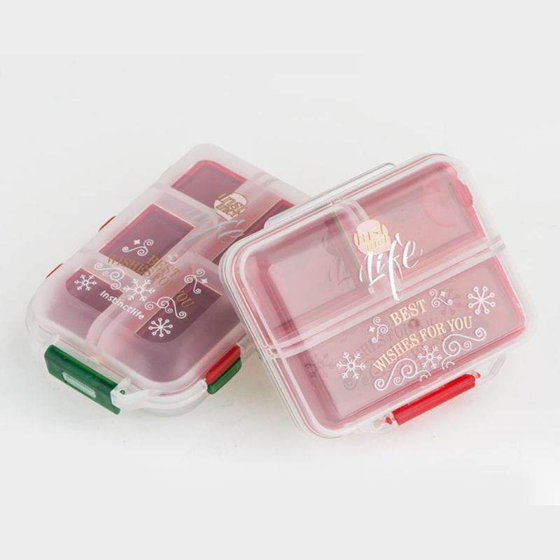 Φορητή Θήκη Χαπιών Pp Για Χρήση 7 Ημερών Mini Medicine Box Christmas Style Travel Outdoor Pill Keeper