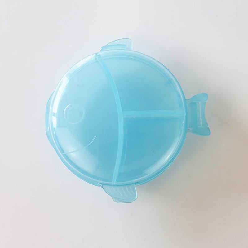 Φορητό Creative Fish Shape Mini Pill Box Medicine Case Organizer Δοχείο 6 Division For Children