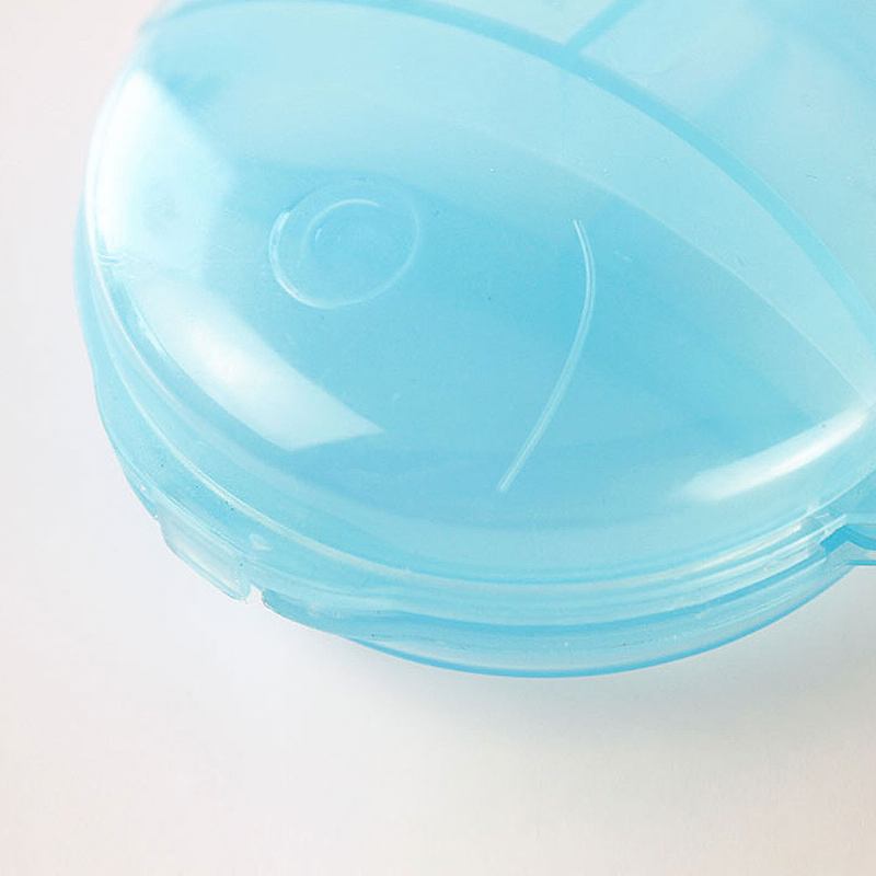 Φορητό Creative Fish Shape Mini Pill Box Medicine Case Organizer Δοχείο 6 Division For Children