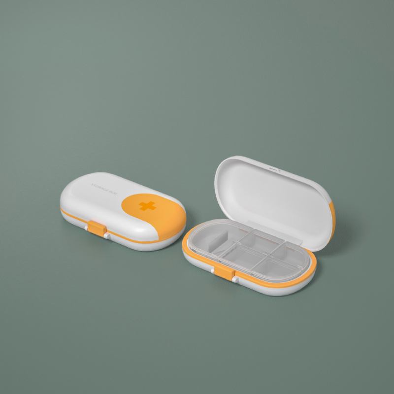 Φορητό Μικρό Κουτί Χαπιών Mini Storage Box Διανομής Medicine Cutter Σφραγισμένο Διαμέρισμα