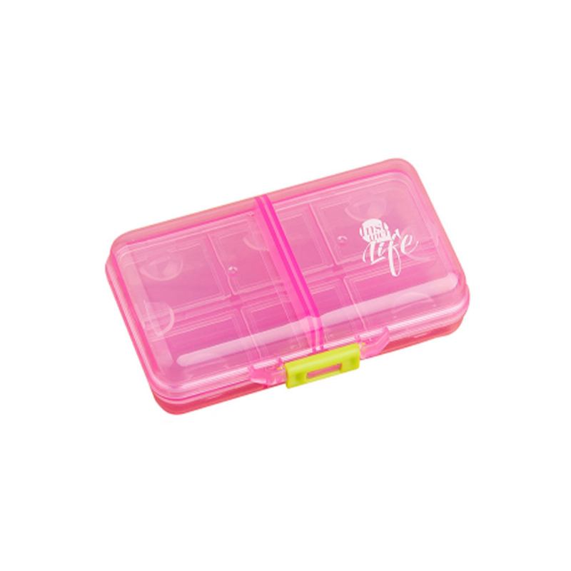 Φορητό Pc Pill Organizer Storage Box Μη Τοξικό Δοχείο 8 Θέσεις Για Ιατρική Κοσμήματα Easy Carrying Double Layers Dispenser 4 Colors