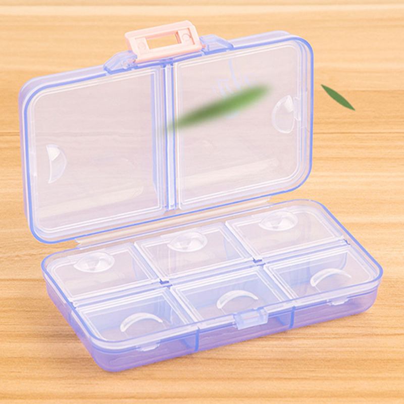 Φορητό Pc Pill Organizer Storage Box Μη Τοξικό Δοχείο 8 Θέσεις Για Ιατρική Κοσμήματα Easy Carrying Double Layers Dispenser 4 Colors