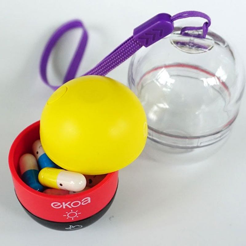 Japanese Carry-on Pillbox Capsule Shape Cute Pill Organizer Φορητή Θήκη Χαπιών Για Βιταμίνη