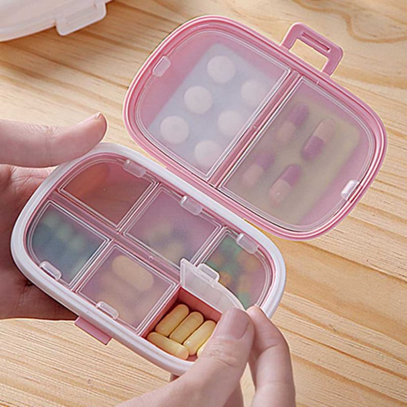 Κουτί Αποθήκευσης Mini Pill Με Οκτώ Διαμερίσματα Double Space Pp Container Φορητή Εβδομαδιαία Θήκη Ιατρικής