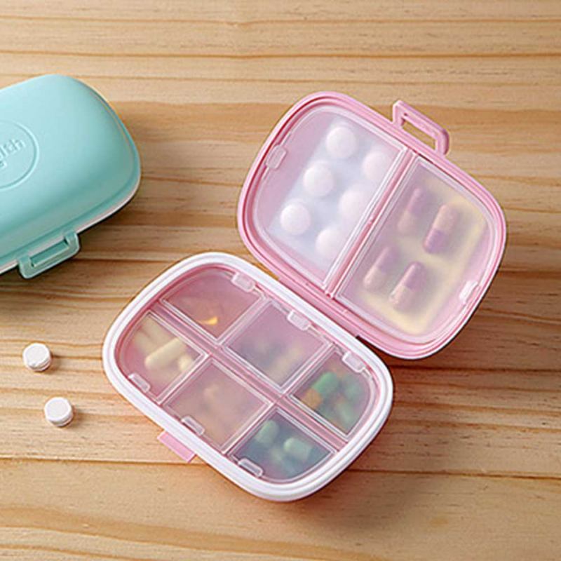 Κουτί Αποθήκευσης Mini Pill Με Οκτώ Διαμερίσματα Double Space Pp Container Φορητή Εβδομαδιαία Θήκη Ιατρικής