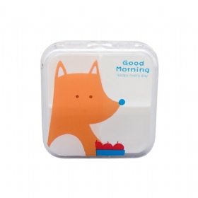 Lovely Cartoon Portable Pill Box Διάφανο 4 Solt Box Για Καθημερινή Ή Ταξιδιωτική Χρήση