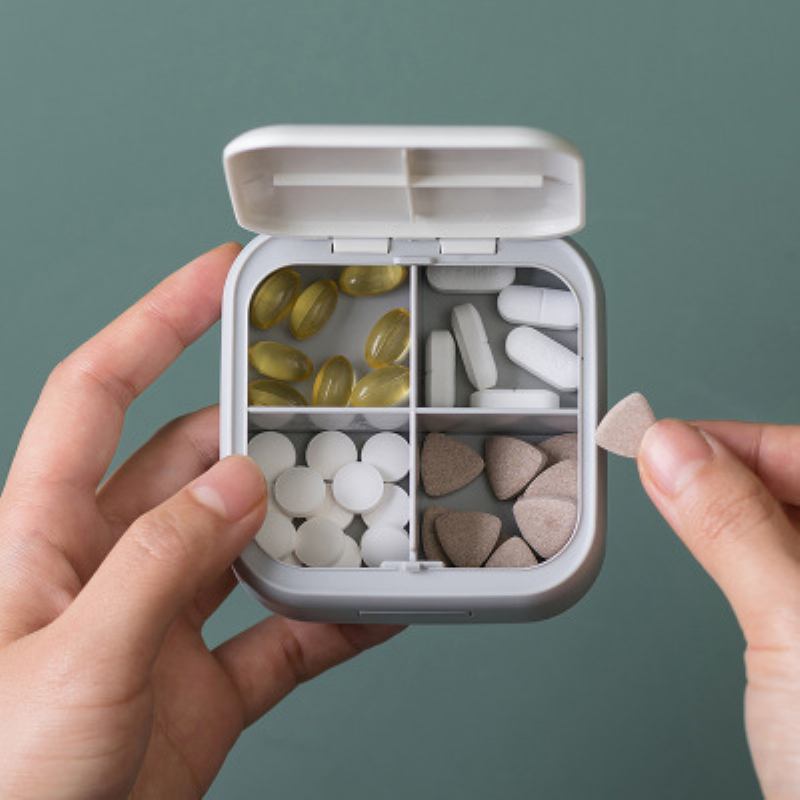 Mini Candy Portable Dispensing Pill Box Organizer Κουτί Αποθήκευσης Μεγάλης Χωρητικότητας