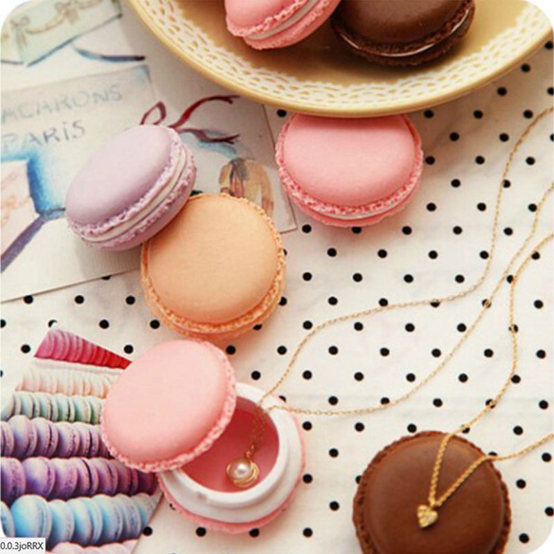 Mini Macaron Box Πολύχρωμο Box Αποθήκευσης Κοσμημάτων Cute Organizer Δοχείο Θήκης