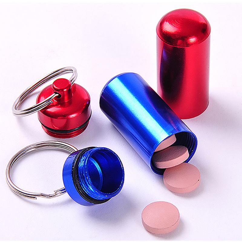 Mini Pill Storage Canister Φορητό Δοχείο Από Κράμα Αλουμινίου Για Ιατρική Κοσμήματα Σημειώσεις Έκτακτης Ανάγκης Αδιάβροχο Βάζο Για Φάρμακα