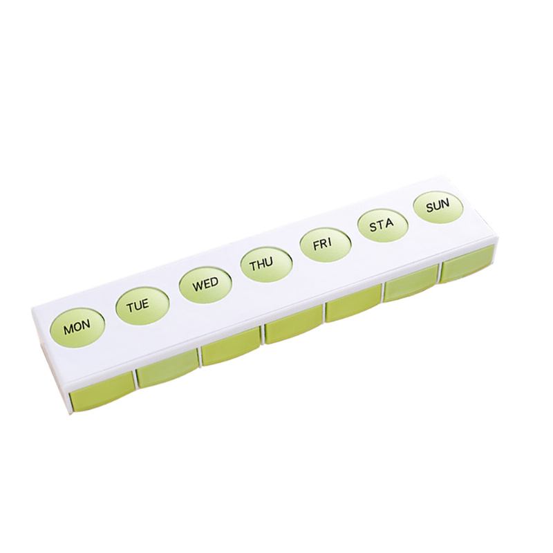 Mini Plastic Pill Box Φορητό Pp Υλικό Δοχείο Χάπι Με Ελατήριο Για 7 Ημέρες Μικρό Κουτί Αποθήκευσης Με 7 Τμήματα